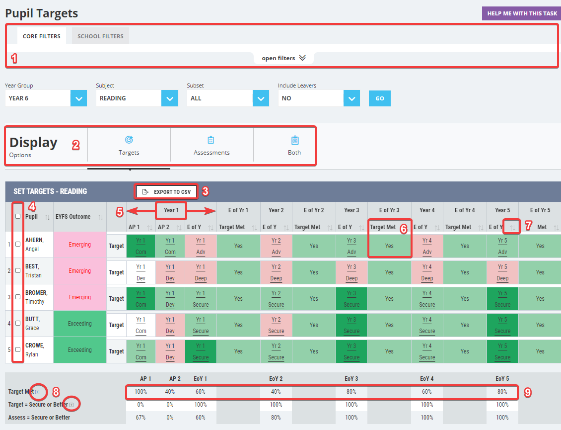 Setting Pupil Targets - Primary KS1/3 – iTRACK Education Support