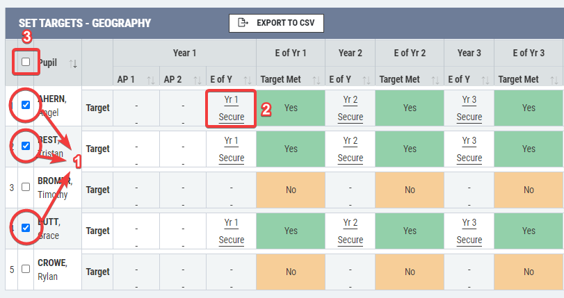 Setting Pupil Targets - Primary KS1/3 – iTRACK Education Support